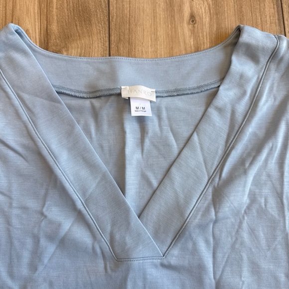 Hanro Pale Blue Knit V-Neck Sleeveless Top - Picture 6 of 13